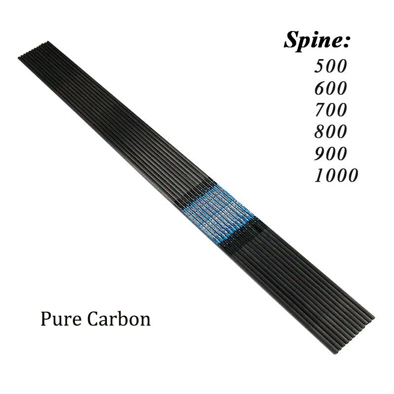 6/12pcs CE Archery Carbon Arrows ID4.2mm SP400-1000 3 Turkey Feather