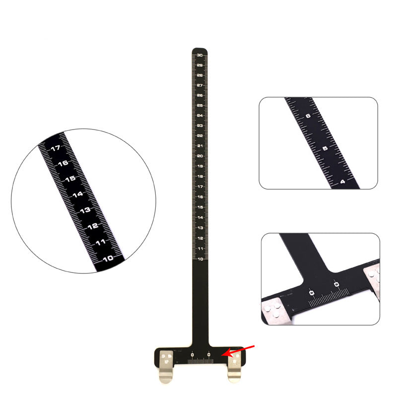 Rifle Ruler T Ruler Stainless Steel Material Hunting Measurement Tool Bow and Arr ...