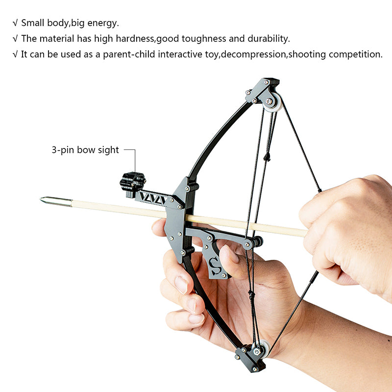Triangular Bow Mini Compound Bow Short Axis Triangle Bow Powerful Stainless Steel Bo ...