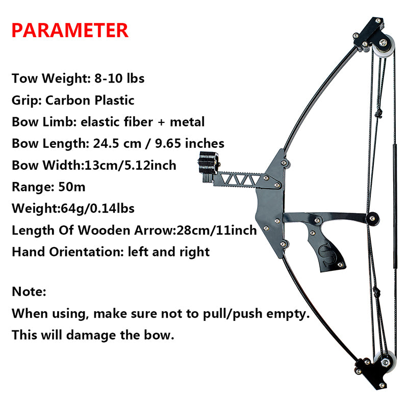 Triangular Bow Mini Compound Bow Short Axis Triangle Bow Powerful Stainless Steel Bo ...