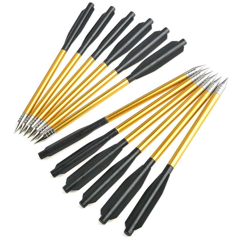 12PCS CrossBow Bolts 6.3 160mm 9g Boxed Bow Steel Nib Tips for 50